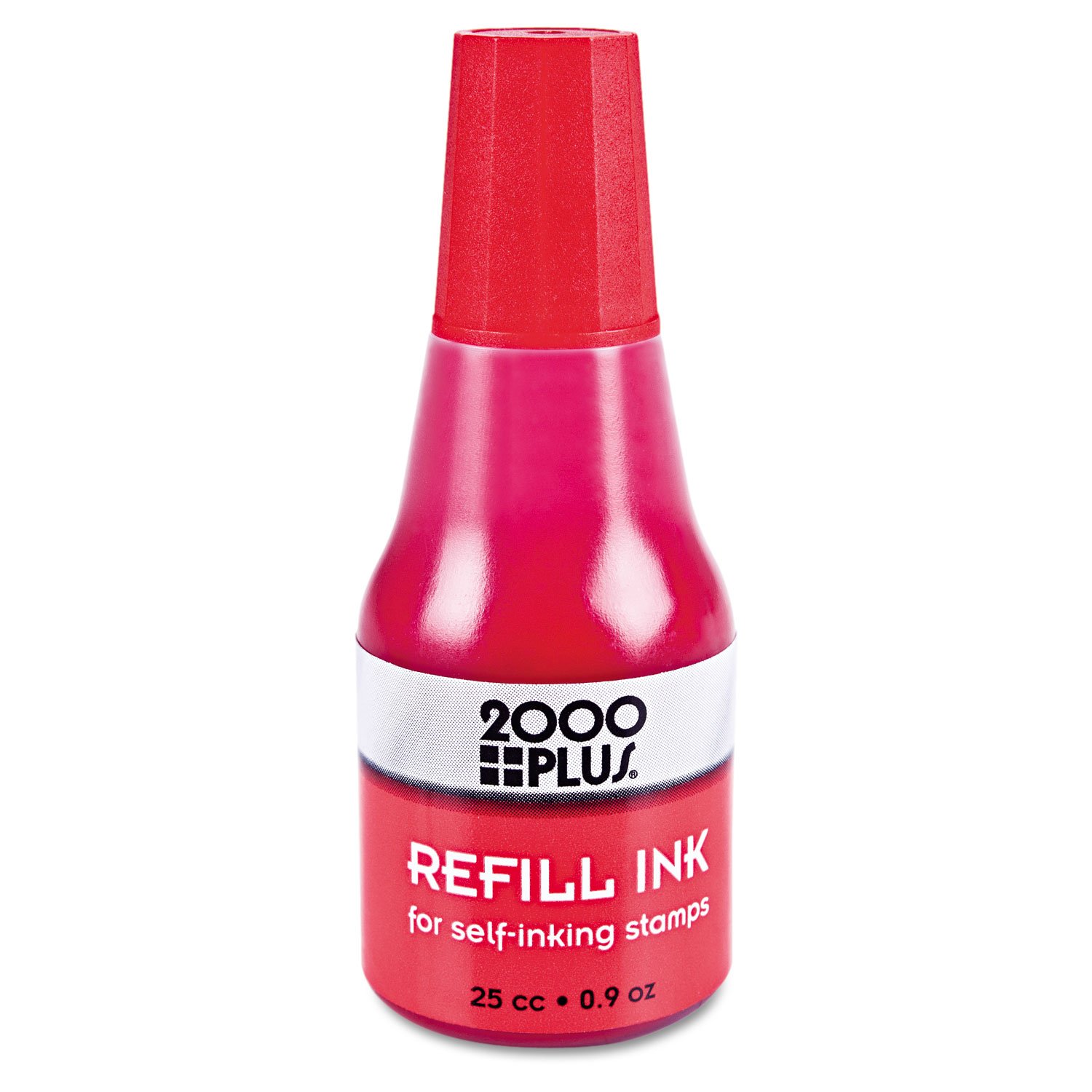 2000 PLUS 032960 Self-Inking Refill Ink, Red, 0.9 oz. Bottle