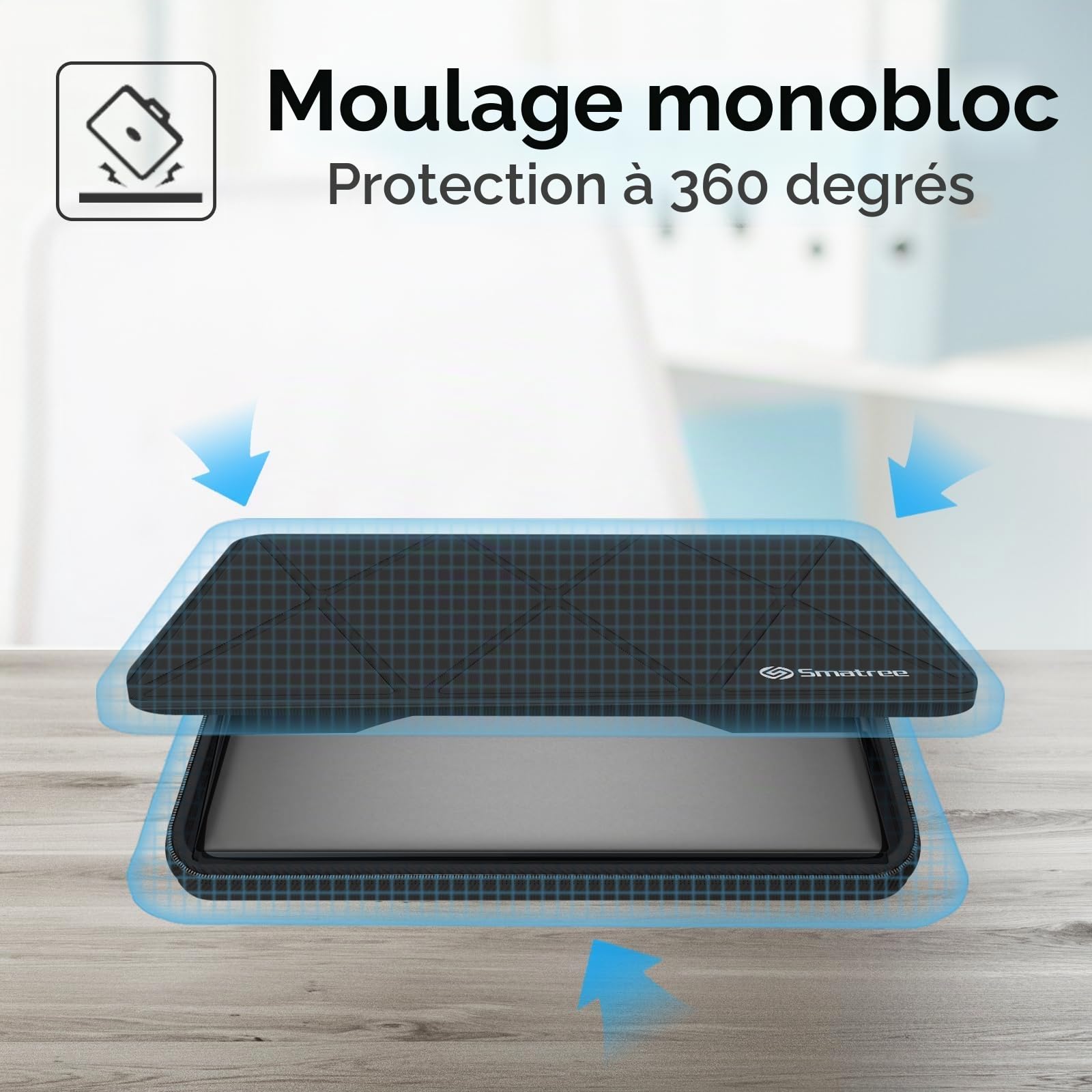 Smatree Hard Eva Housse de Protection Compatible pour 18 Pouces Dell Alienware 18 Area-51, Alienware m18 Gaming Laptop, pour Alienware m18 R2 Gaming Laptop (X8330)