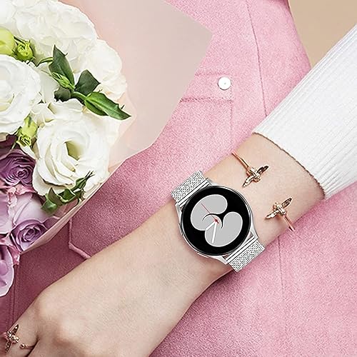 Miniatura 3 de Correas de reloj de 0.709 in, 0.787 in, 0.866 in, compatibles con relojes inteligentes o relojes tradicionales, correa de reloj de malla metálica de