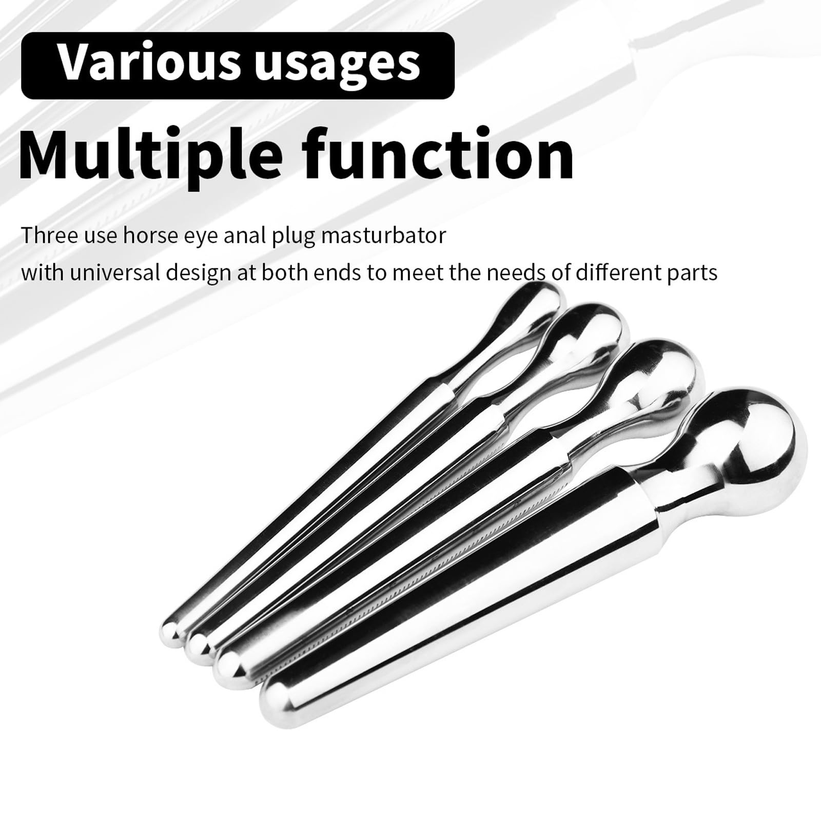 Edelstahl Harnröhren Dilatatoren Metall Penis Plug Urethral Dilator Katheter Harnröhrensonden Harnröhren Stimulation Penis Masturbation Massage Prinzenzepter Sexspielzeug für Männer(S+M+L+XL)