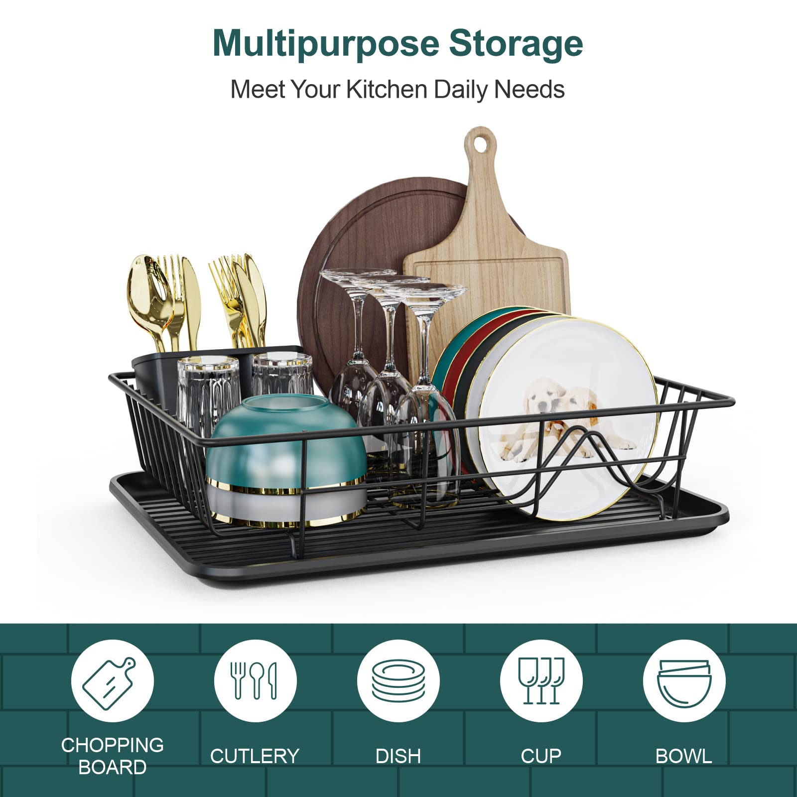 Buy Dish Drying Rack for Kitchen Counter Sink Dish Racks with