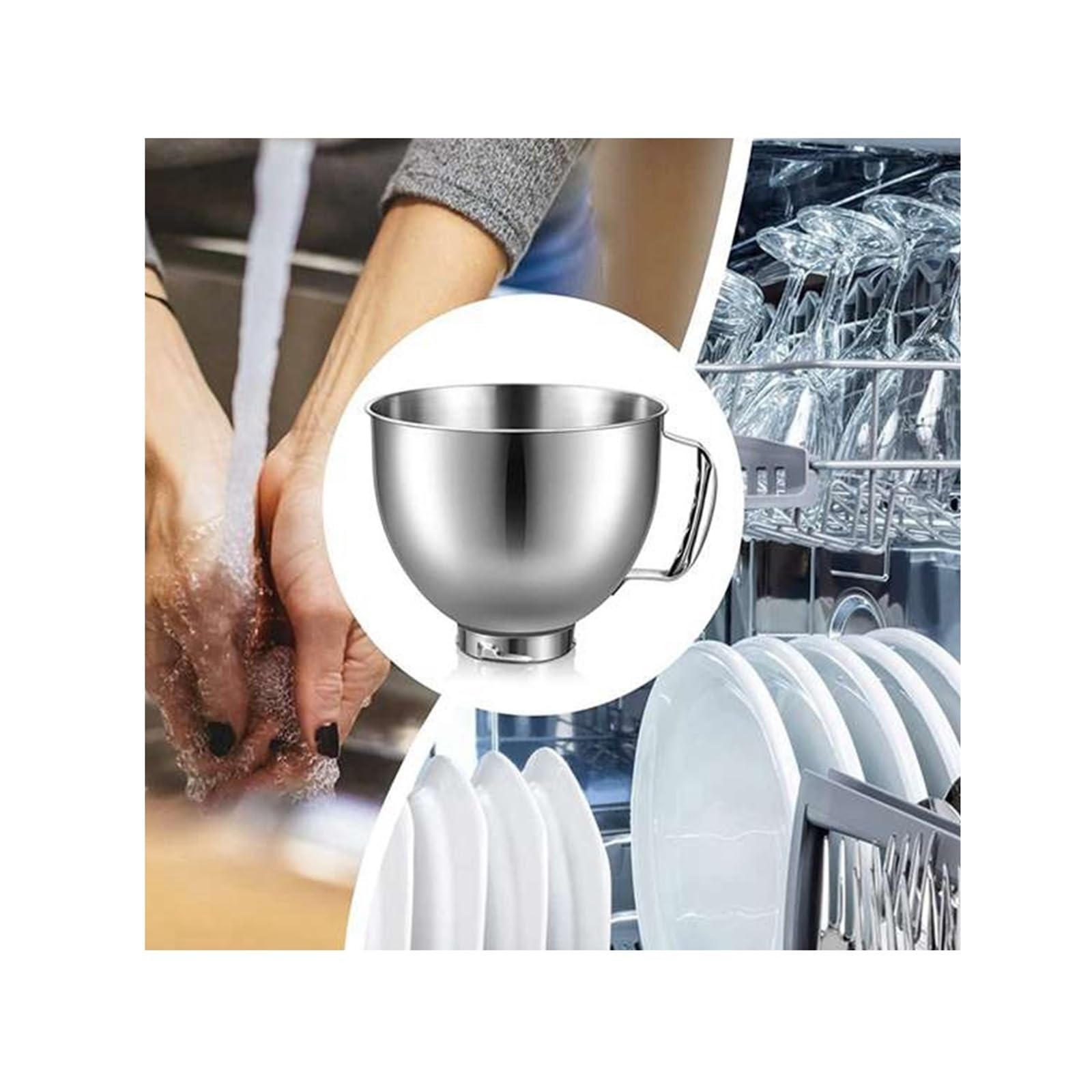 Amazon｜ステンレス鋼ボウル卵泡立て器 4.5-5 クォートチルト