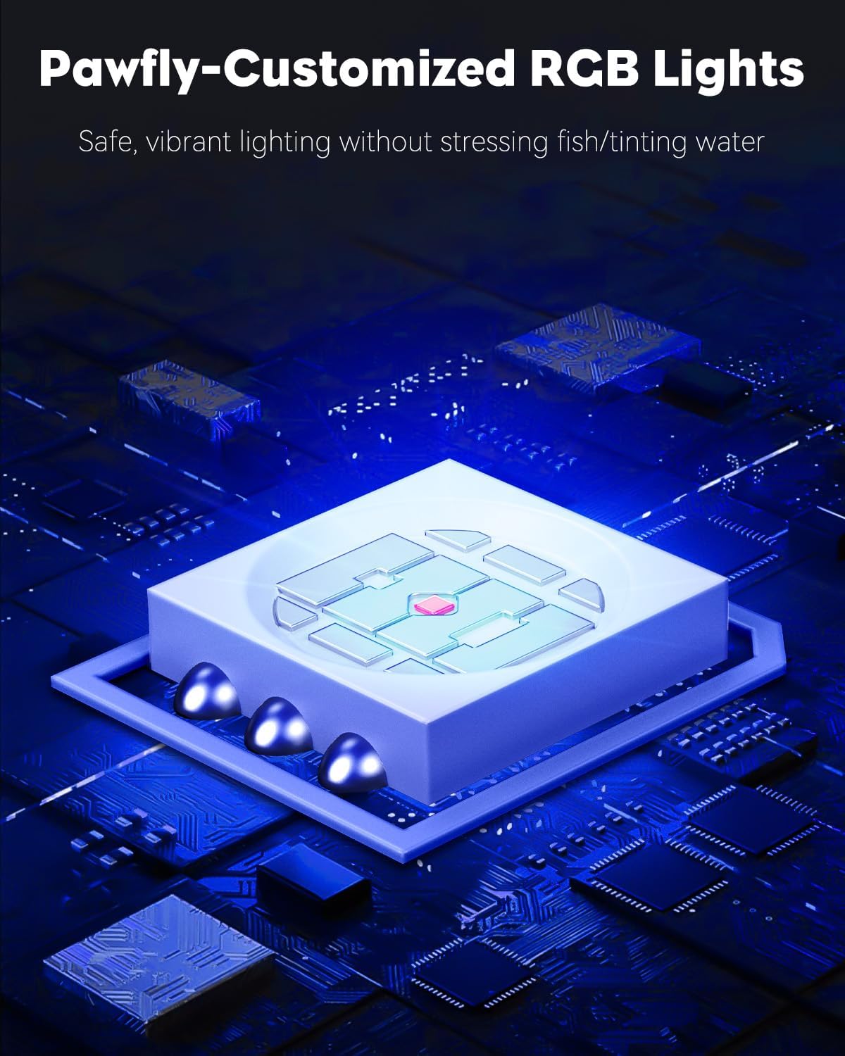 Pawfly 23 W Aquarium Color Enhancement Light for 29" to 45" Fish Tanks IPX8 Waterproof Aquarium Enhancing LED Light Brilliant RGB Lights with 7 Single Color Effects Timer & Adjustable Brightness