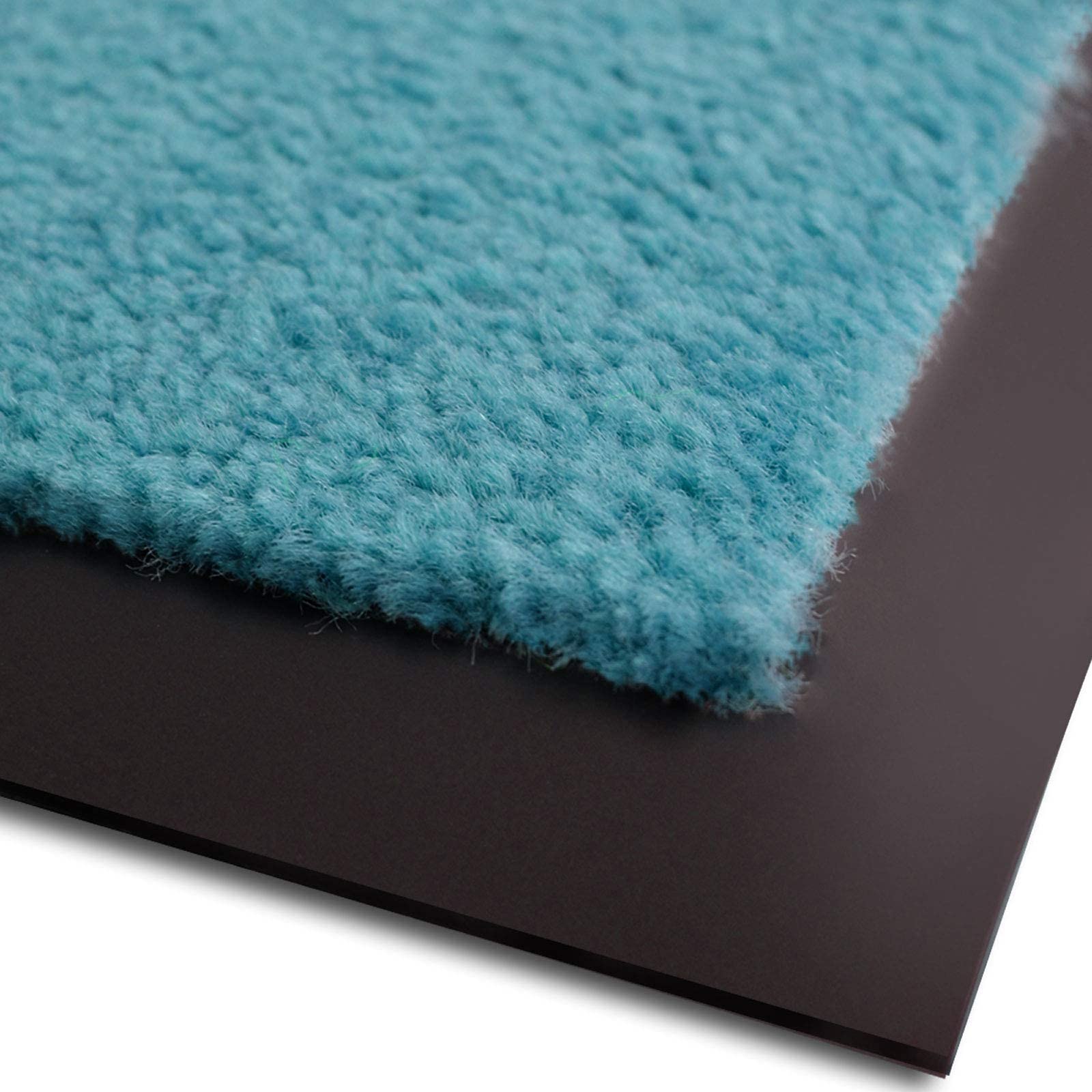 Floordirekt Schmutzfangmatte Monochrom | Fussmatte in 10 Größen & 8 Farben | Türmatte für innen & außen (40 x 60 cm, Türkis)