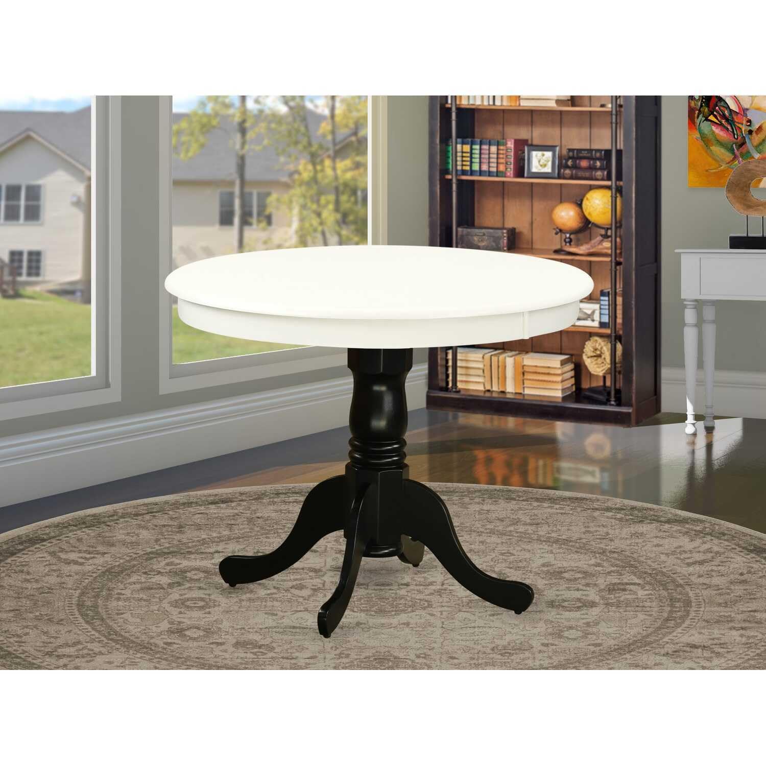 Amazon.com - HomeStock Round Wood Dining Table - Sturdy Kitchen