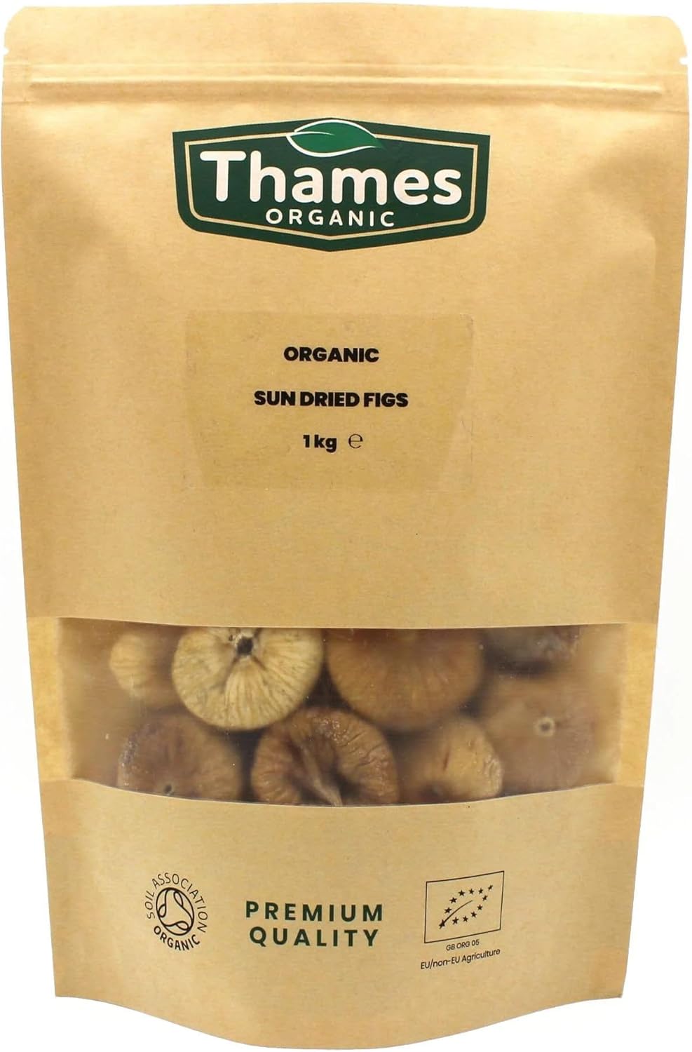 Organic Sun Dried Figs 1kg Raw, Vegan, NonGMO, Unsulphured, High