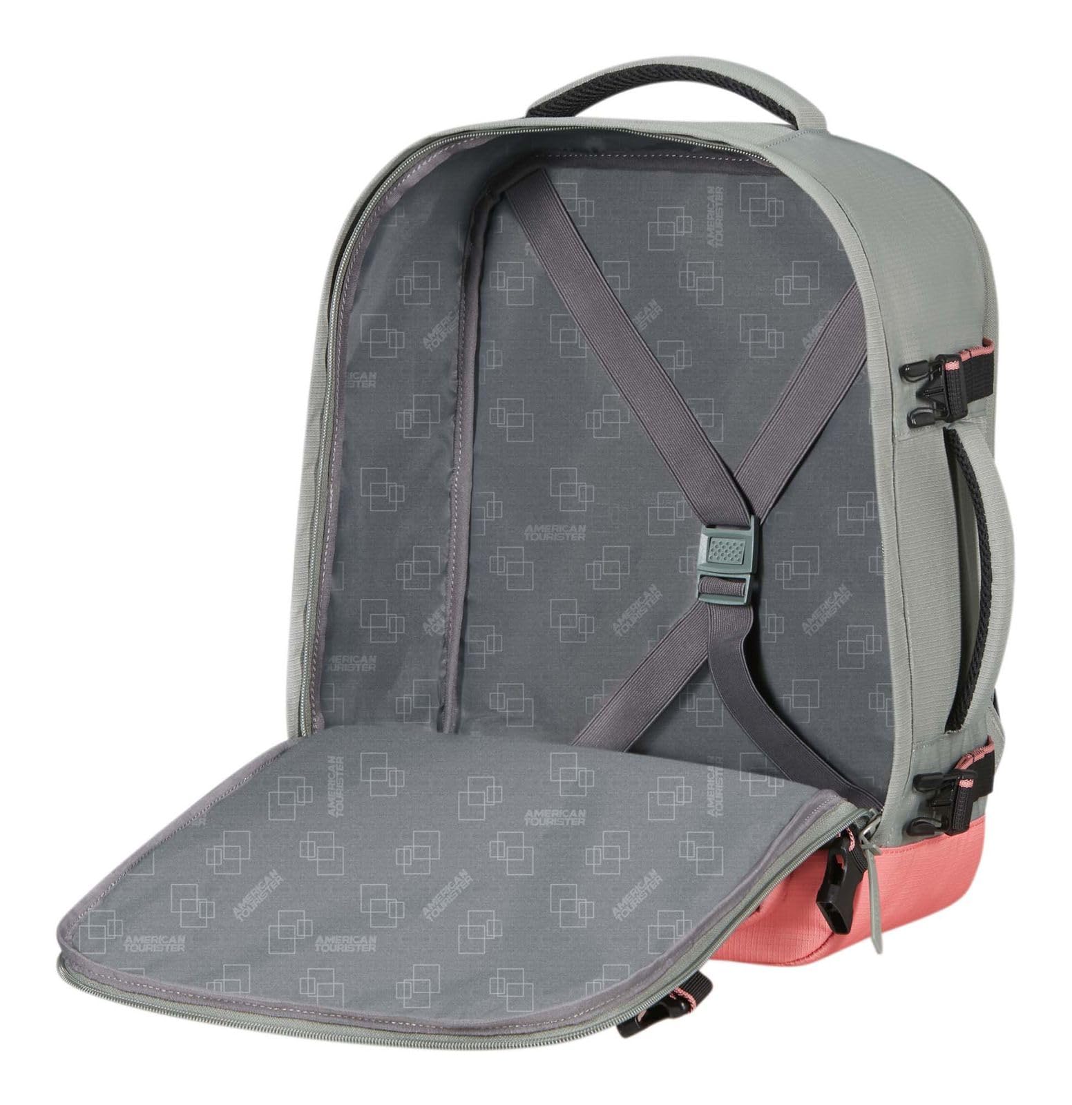 American Tourister zaino per il tempo libero con scomparto per laptop Take2Cabin Sport Backpack MS 26,5L Sage/Coral cachi