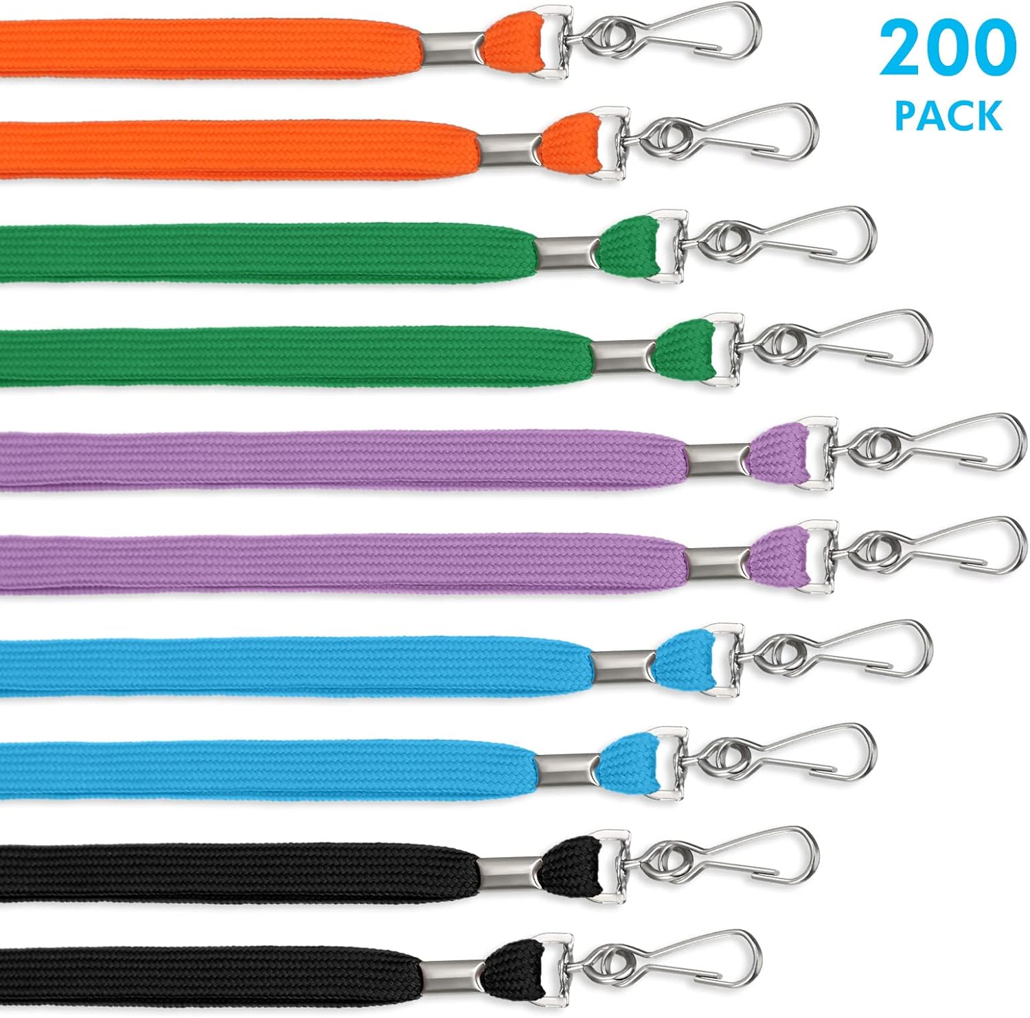 Windyun Breakaway Lanyards for ID Badges Bulk Flat Lanyards Strap with J Hook School and Office Supplies - Image 6