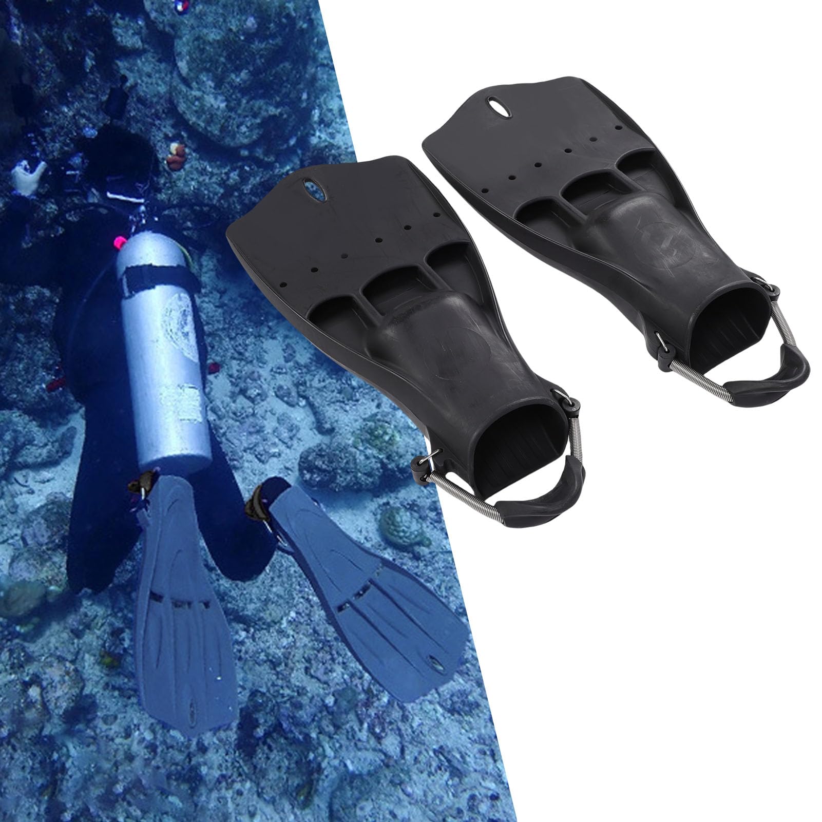 Generic Aletas de Buceo Aletas de Apnea de Empuje Robustas para Buceo Natación Entrenamiento Profesional