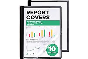 Clear Front Report Covers with 3-Prong Fasteners