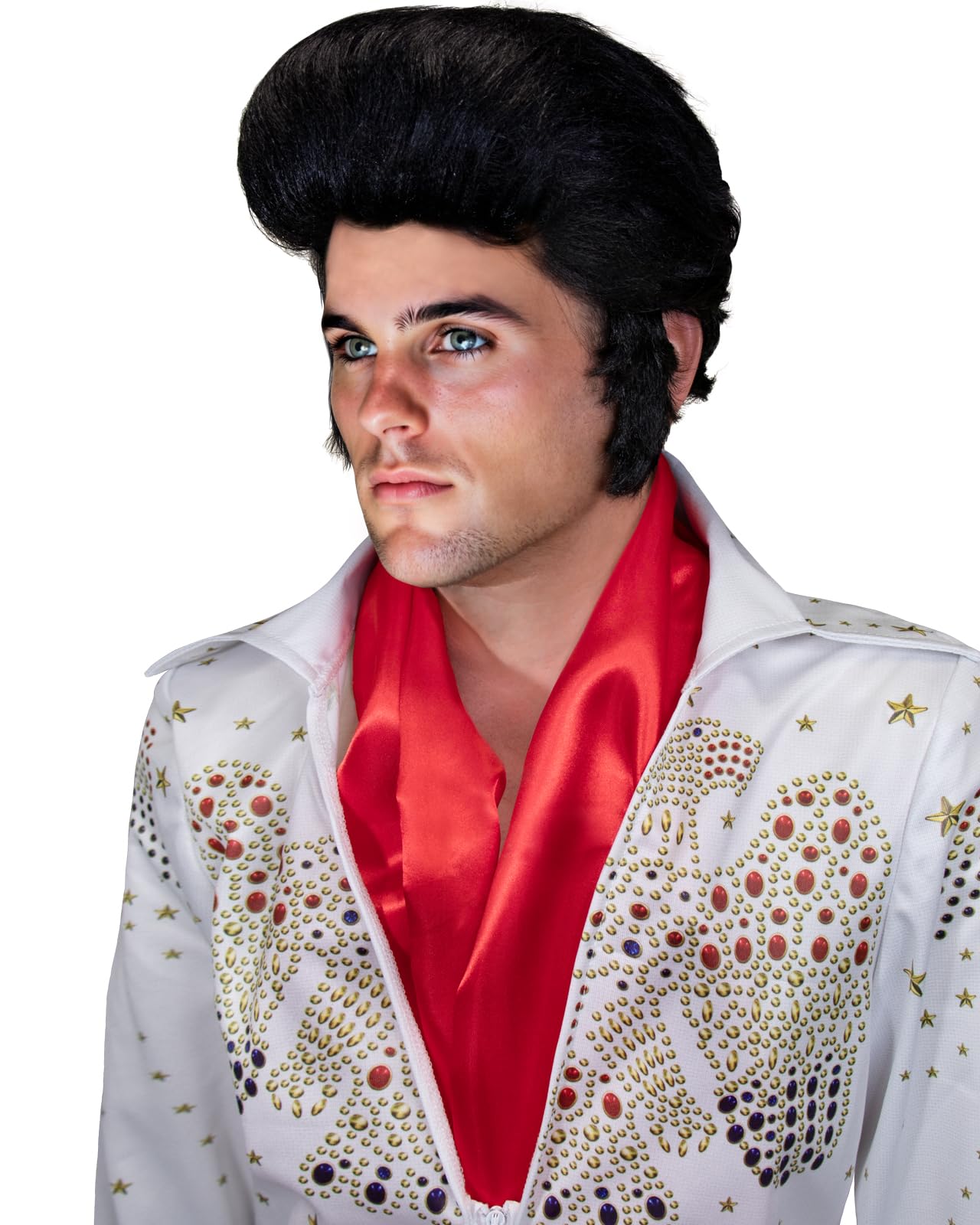 Funidelia Elvis Wig - Official for man. Costume accessories for adults