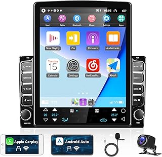 2+32G Android 11 Double Din Vertical Touchscreen Car Stereo Wireless Apple CarPlay Android Auto, 9.7 '' in Dash GPS Car Radio Audio with Navi WiFi Bluetooth FM HiFi EQ SWC AUX USB Backup Camera