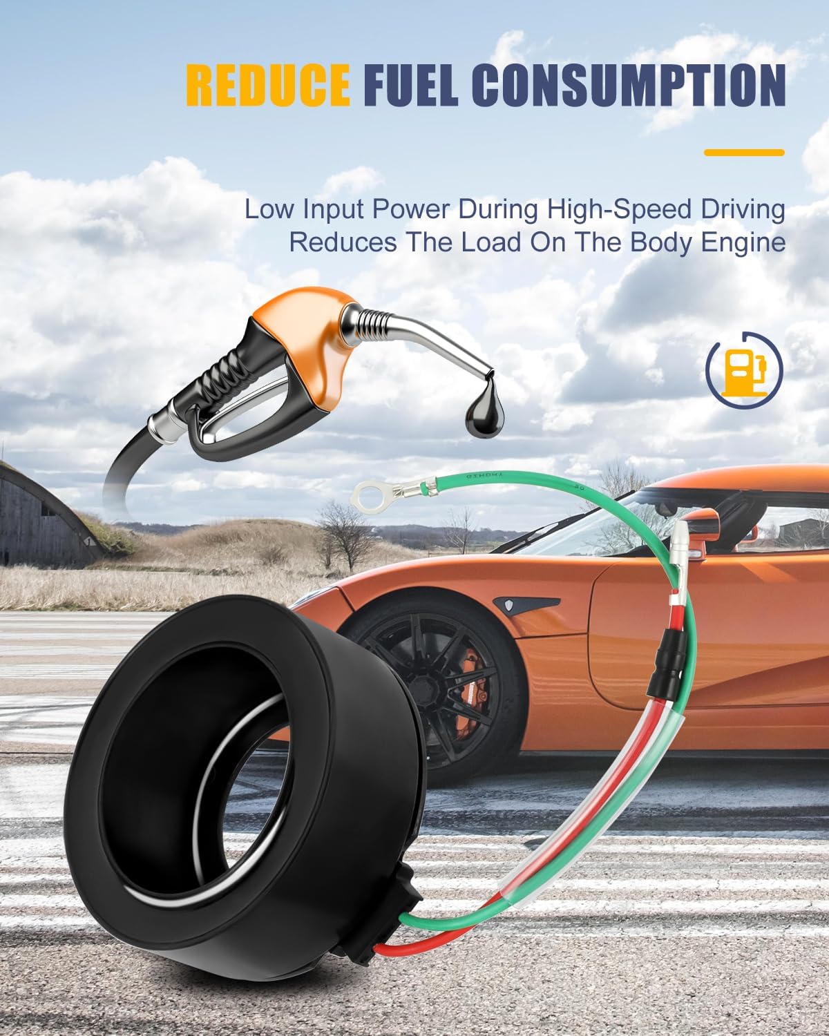 OCPTY AC Compressor Clutch for 2001 2002 2003 2004 2005 for Honda Civic 1.7L, 1997-2001 for Honda Prelude 2.2L 0610077 638854 57878 58878 78599 38810P5M006 38810P5M016 4977 001179. 2041486 2041531