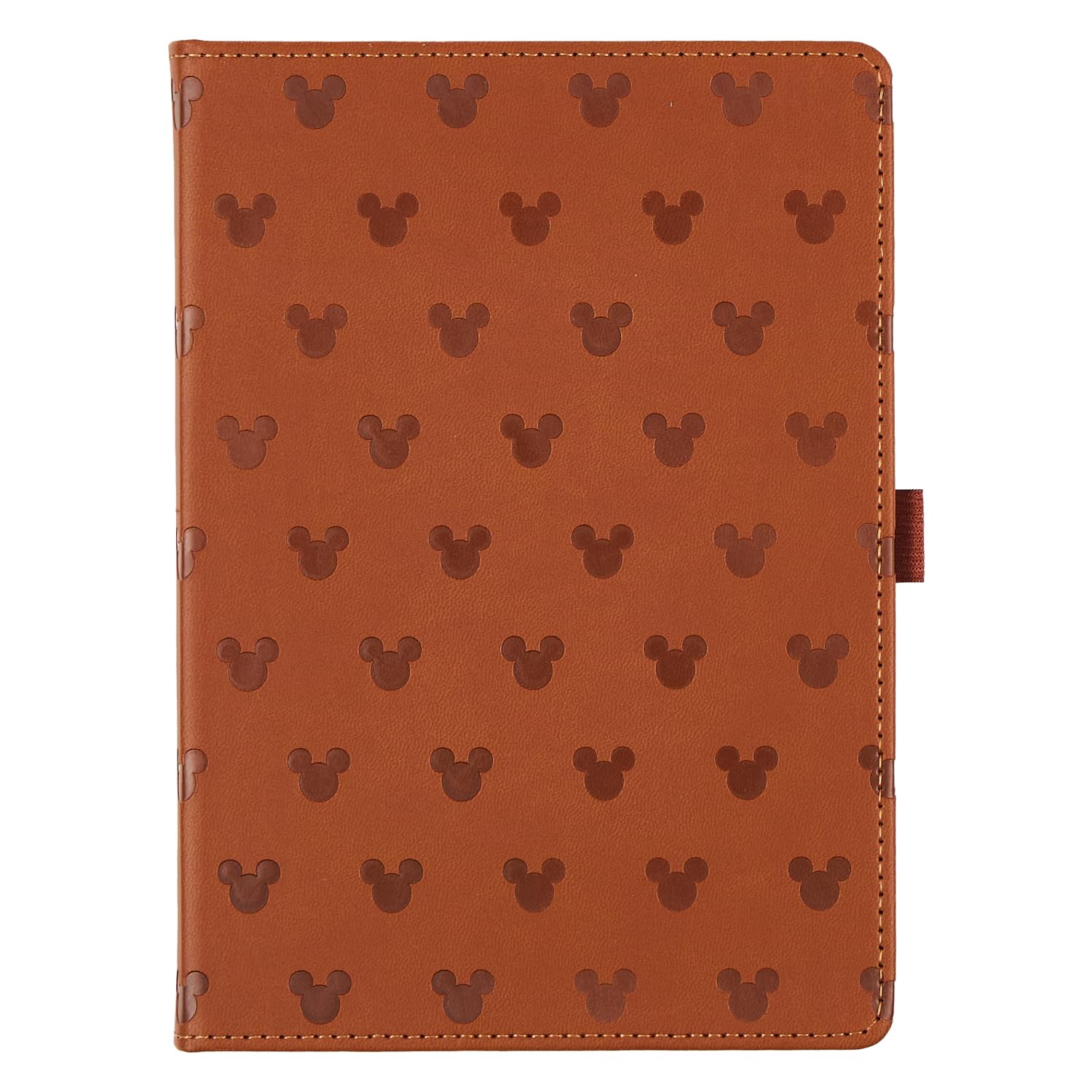 Happy Planner Disney Mickey 12-Month Undated Planner, Embossed Vegan Leather, Small Size, 6" x 8.5", Vertical Layout, Camel