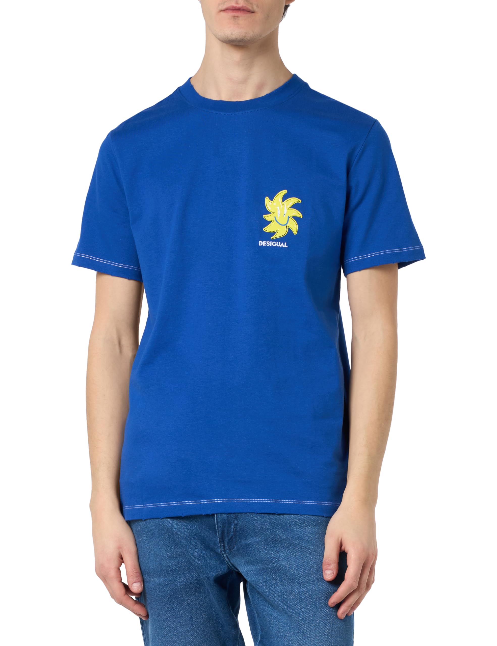Desigual Men's TS_Julien 5036 Blue Klein T-Shirt, M
