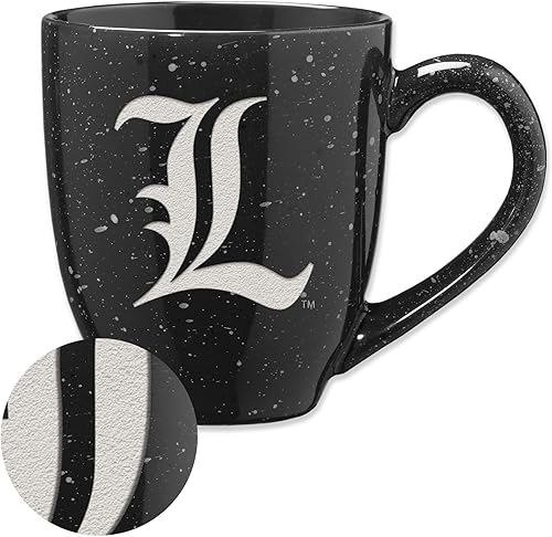 Miniatura 14 de Rico Industries NCAA Taza de café de cerámica moteada grabada con láser de 16 onzas (escuelas L)