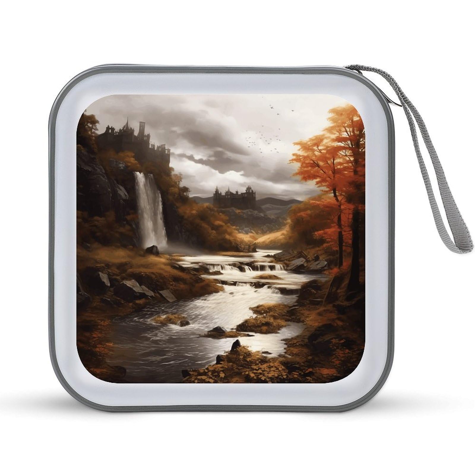 VstaDank Fall DVD Case 40 Capacity Protective Storage Organizer Binder Booklet Album Portable Disc Wallet Car CD Disc Holder Hard Plastic CD Case CD DVD Case Holder