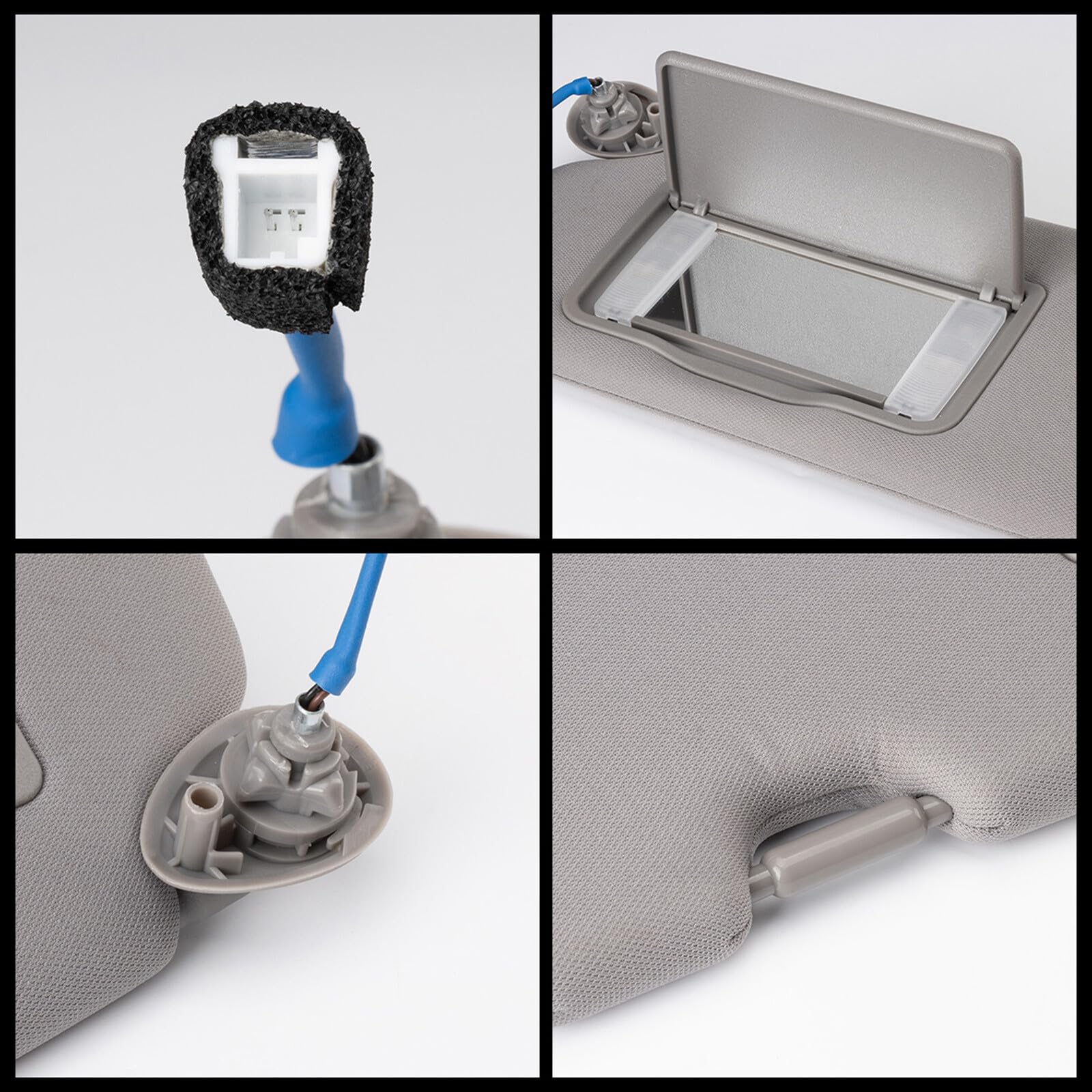 Confezione da 1 visiera parasole con specchio grigio chiaro adatto per Honda per CR-V lato conducente sinistro -