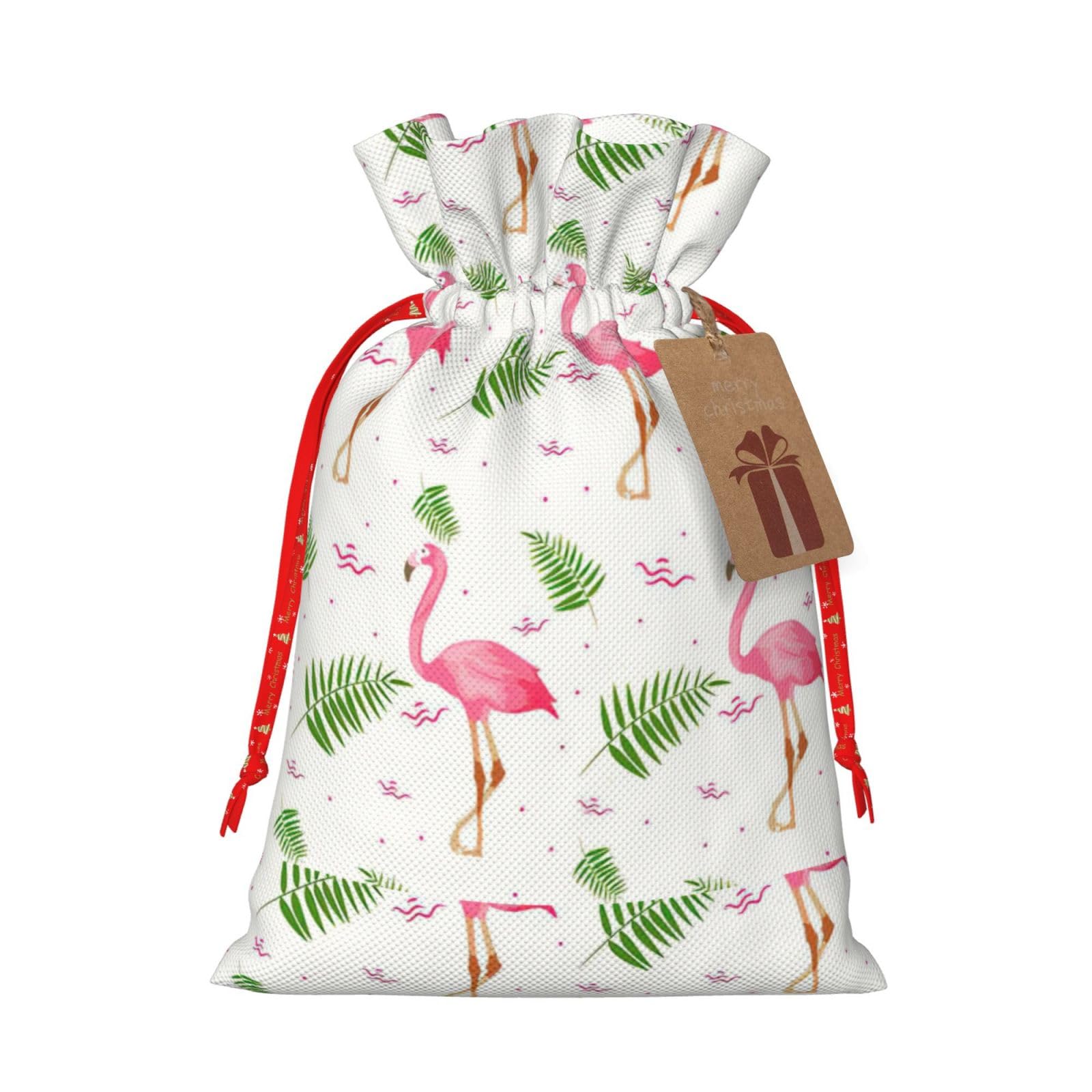 Flamingo christmas gift bag Clearance