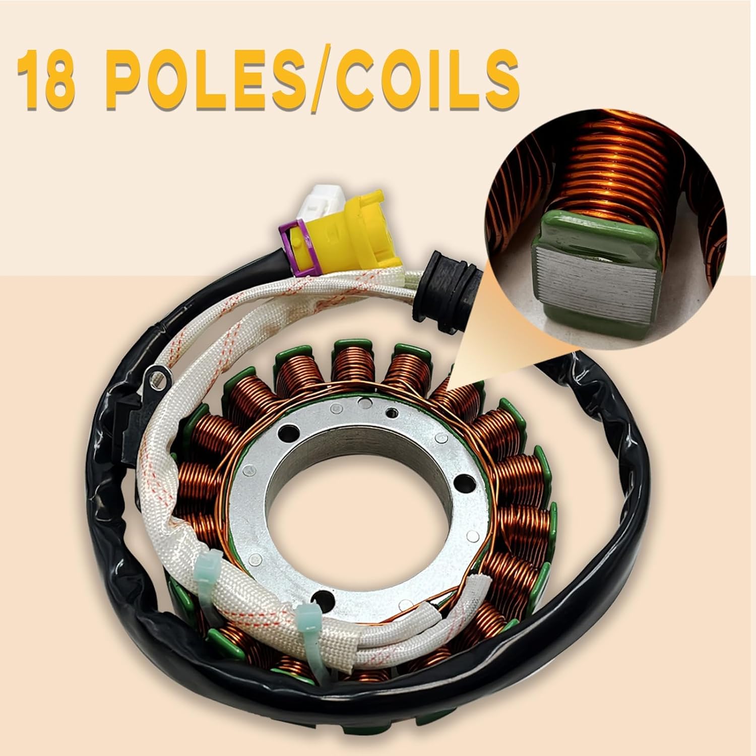 Chikia Hisun 400 Stator Coil Magneto Generator Compatible with Hisun ATV UTV 400 HS400,Massimo MSU 400 ColemanOutfitter UT400,Yardsport YS400