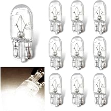 10 PCS T10 Halogen Bulb, 168 194 W5W Instrument Lights Width Lights, Versatile Plug and Play Energy Saving Quartz Glass Light Bulb, Universal for Most Cars Warm white light