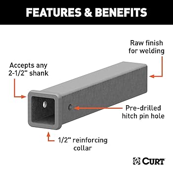 CURTヒッチカーゴ CURT Helux Coil-Spring Gooseneck Pin Box, 5,000 lbs. Pin