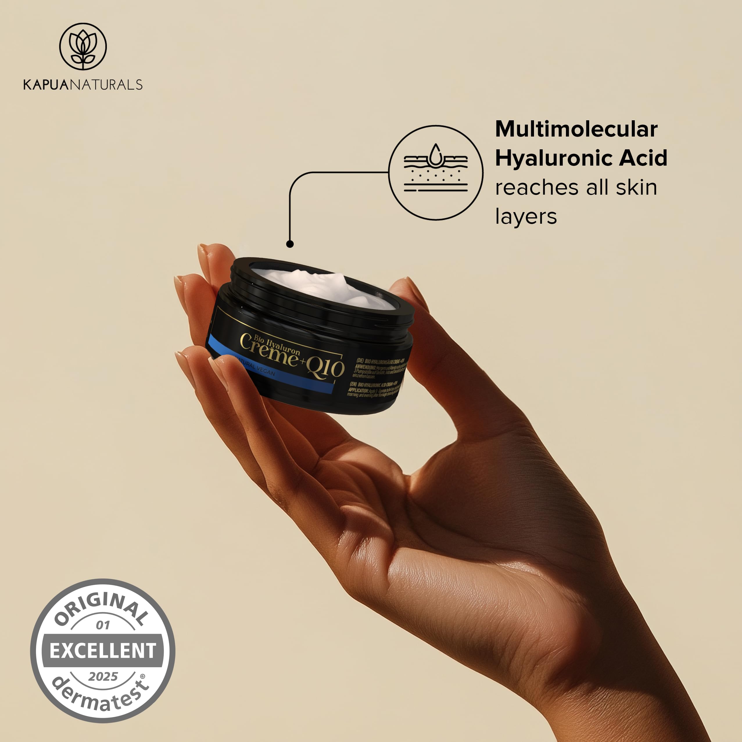 BIO Moisturiser face women + Q10 • 100ml • Natural SPF Protection • High-Dose Face Moisturizer for women and men• Anti-Aging Cream for Women & Men • Shea Butter + Almond Oil • Night cream + Day Cream - Image 2