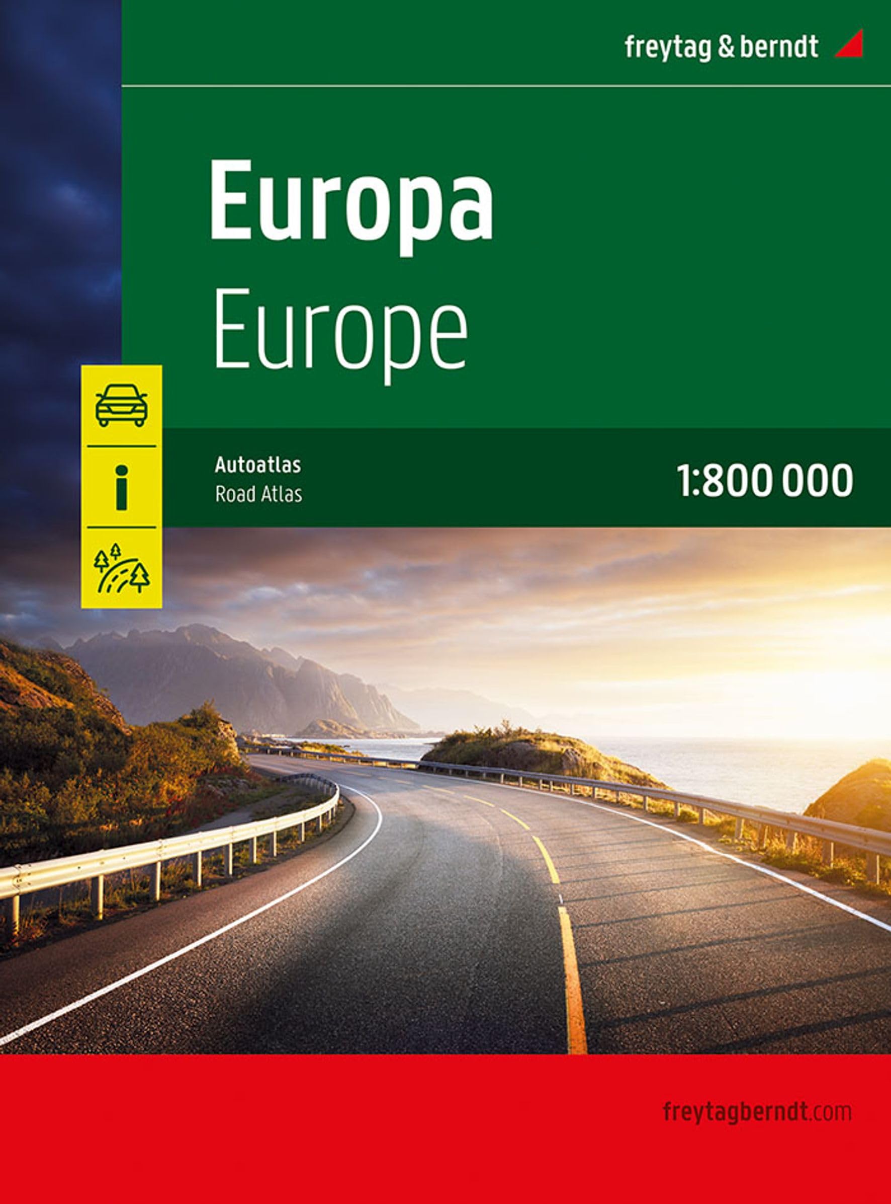 Europe Road Atlas - 1:800,000 scale