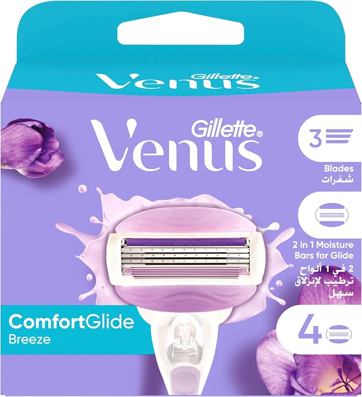 Gillette Venus ComfortGlide Breeze Blades Refills 3 Bladed, 4 Count
