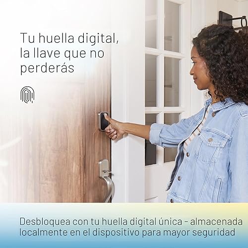 Miniatura 4 de Yale Security Assure Lock - Cerradura de seguridad de 2 táctiles, cerradura inteligente de puerta de entrada con llave de gamuza negra con teclado
