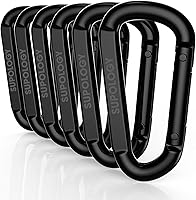 SUPOLOGY Heavy Duty Steel Carabiner Clips 1100lbs 3" D-Shaped Spring Hooks for Hammocks, Hiking, Keychains, Dog Leash, Gym & Outdoors