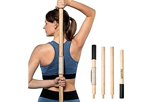 SportBit Bamboo Yoga Stick with Neck Pillow