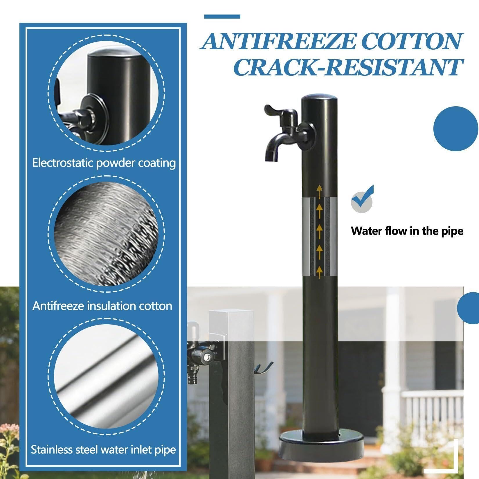 Rubinetto A Colonna In Acciaio Inox,Fontana A Colonna Verticale Da Giardino