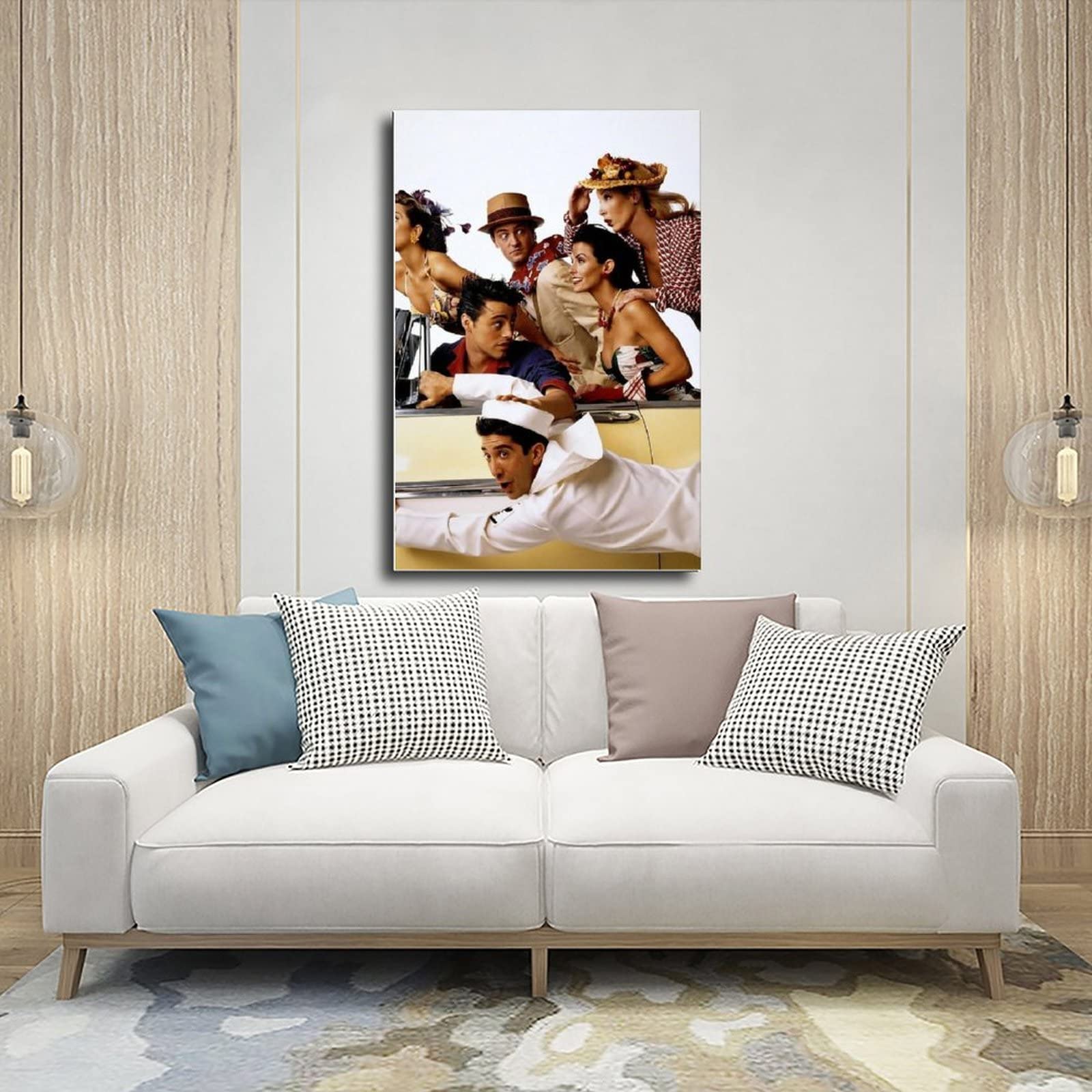 Poster sur toile Friends série télévisée désert - Décoration murale pour salon, chambre à coucher - Style sans cadre - 30 x 45 cm