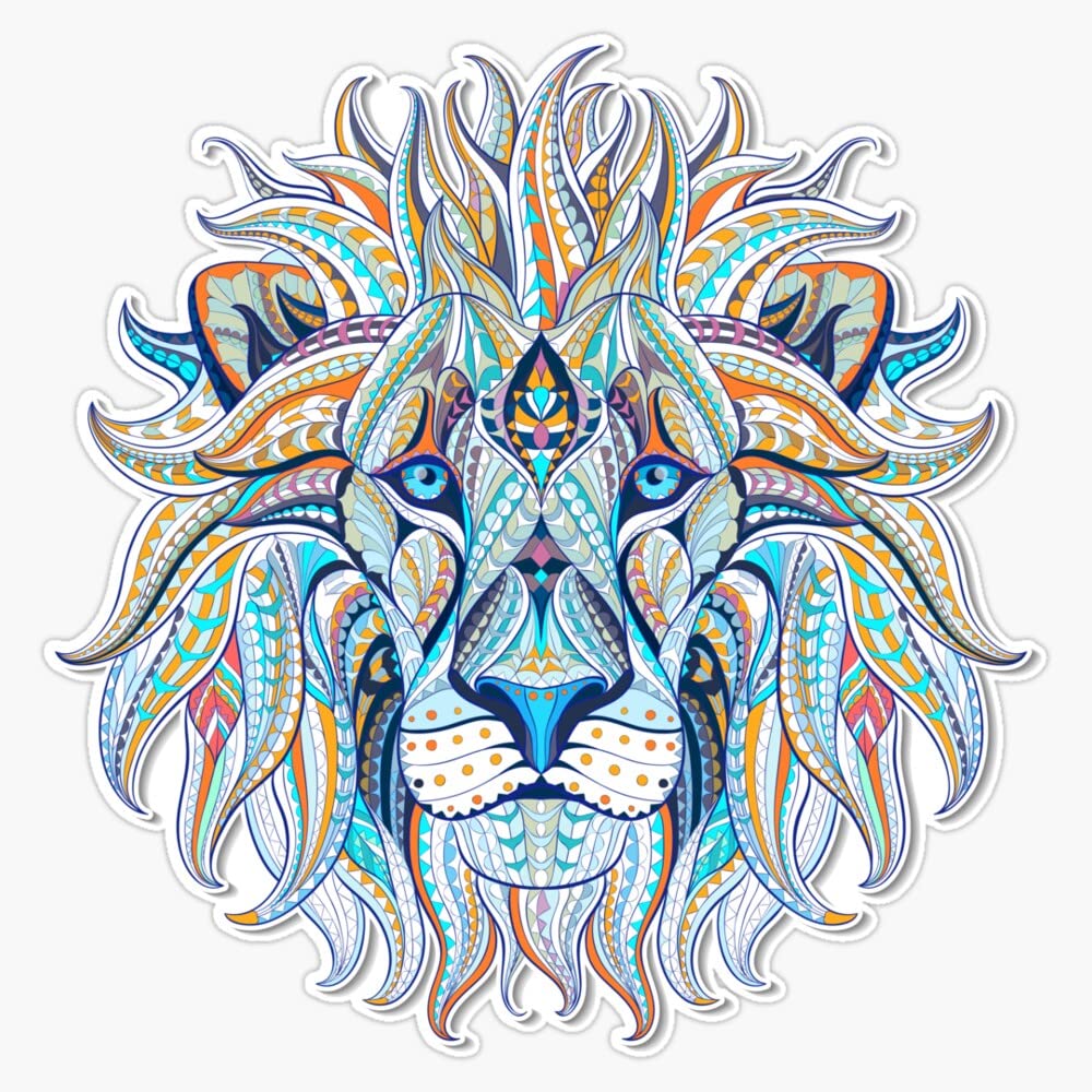 Vision Signs Ethnic Lion Sticker Bumper Sticker Vinyl Decal 5 VISION-XMAS-STICKERS-253 VISION-XMAS-STICKERS-253