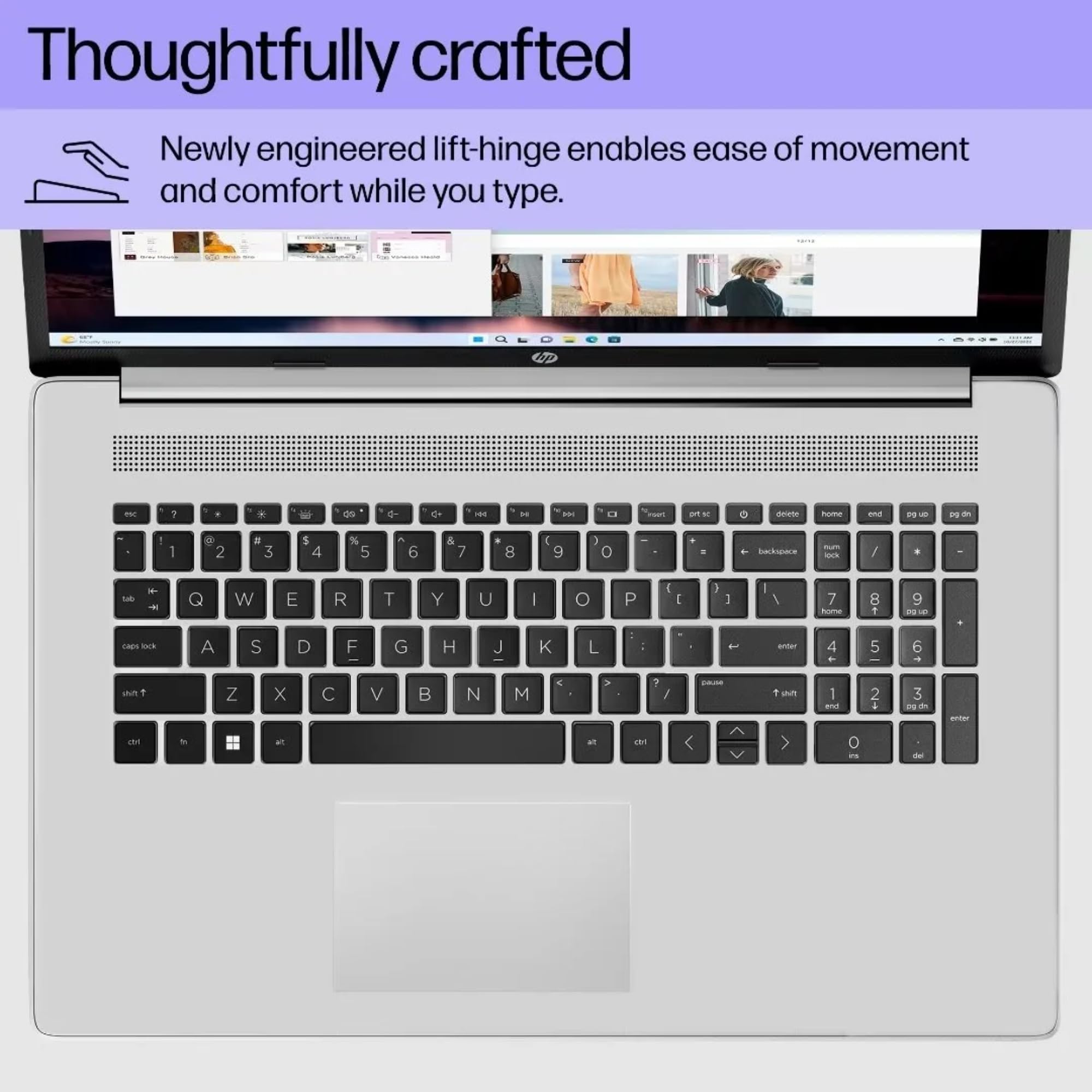 HP 17.3" Laptop Computer • Intel 13th 8-Cores i3 CPU (Beat 11th i5) • 32GB RAM • 1TB SSD • 10-Key Number Pad • Win11 Pro • Lifetime Microsoft Office 365 for The Web • W/O Mouse