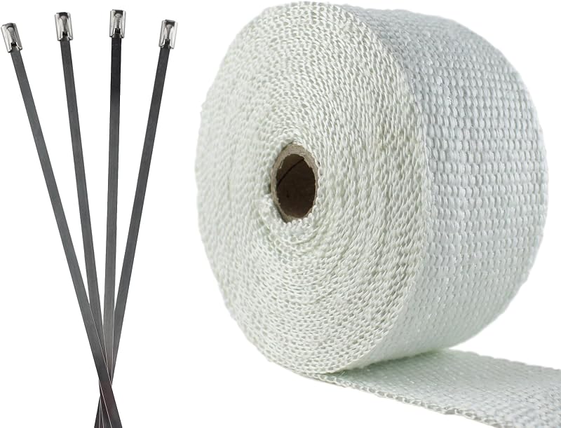 Fita Termoisolante de Fibra de Vidro JC PERFORMANCE PRODUCTS USA para Escapamento – Com Amarras
