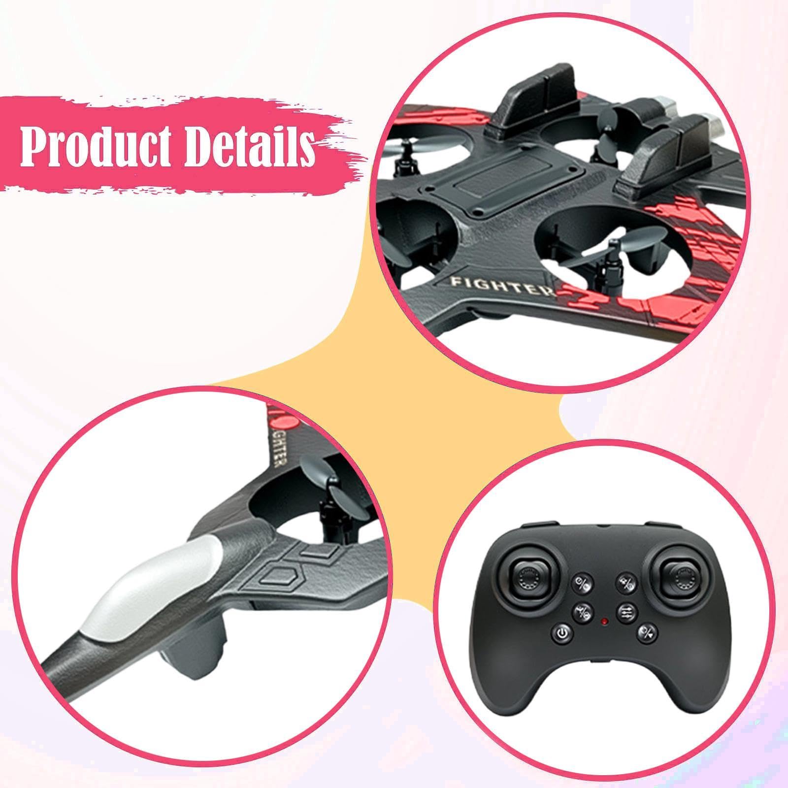 Qianly Avión Teledirigido de Fija Planeador RC Espuma de Control Remoto Diseño Estable y Juguete Volador Fácil de Manejar Adecuado para, Rojo