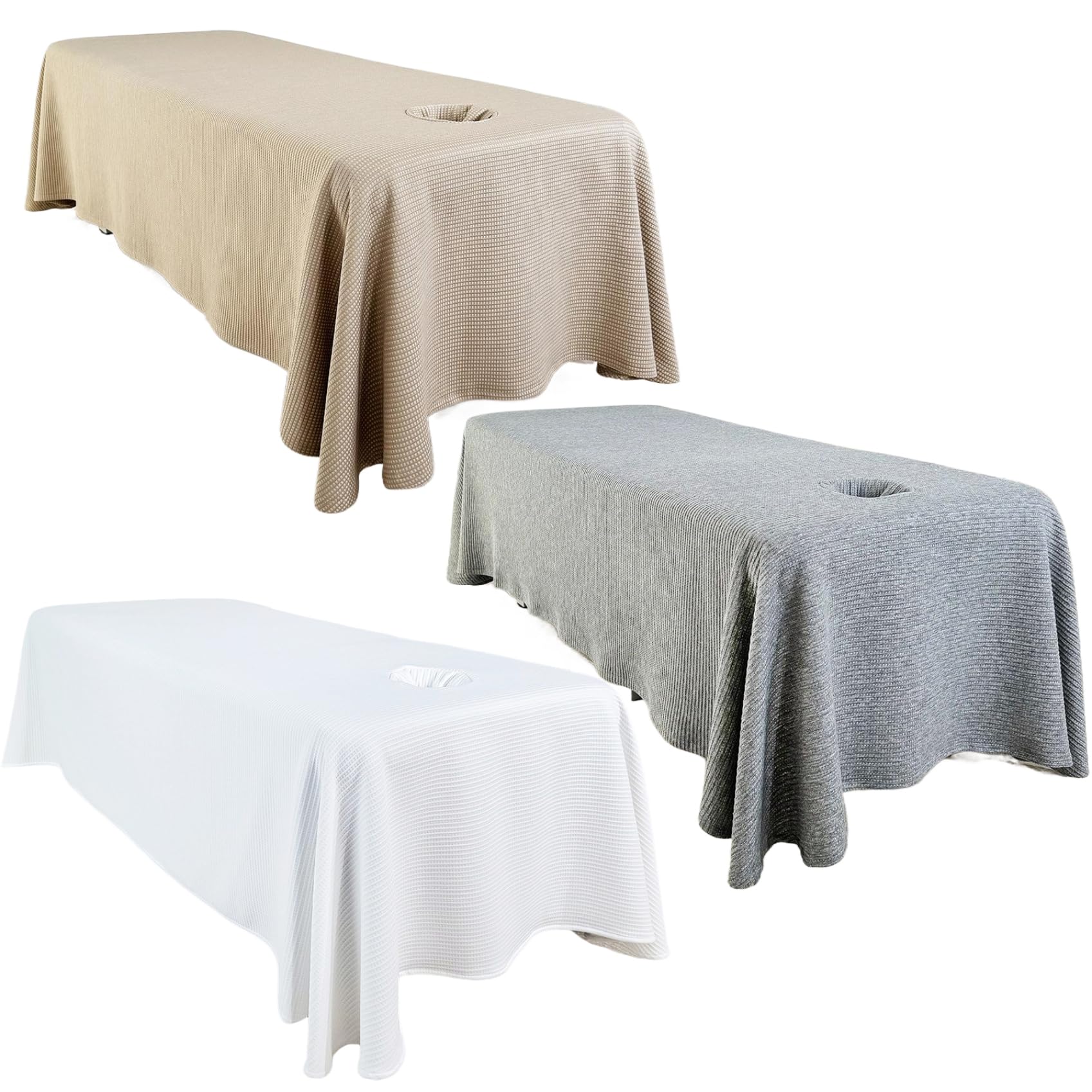 Jupe de table de massage respirante avec trou de visage, couverture de lit de beauté réutilisable, couvercle de lit de spa pour salon, café