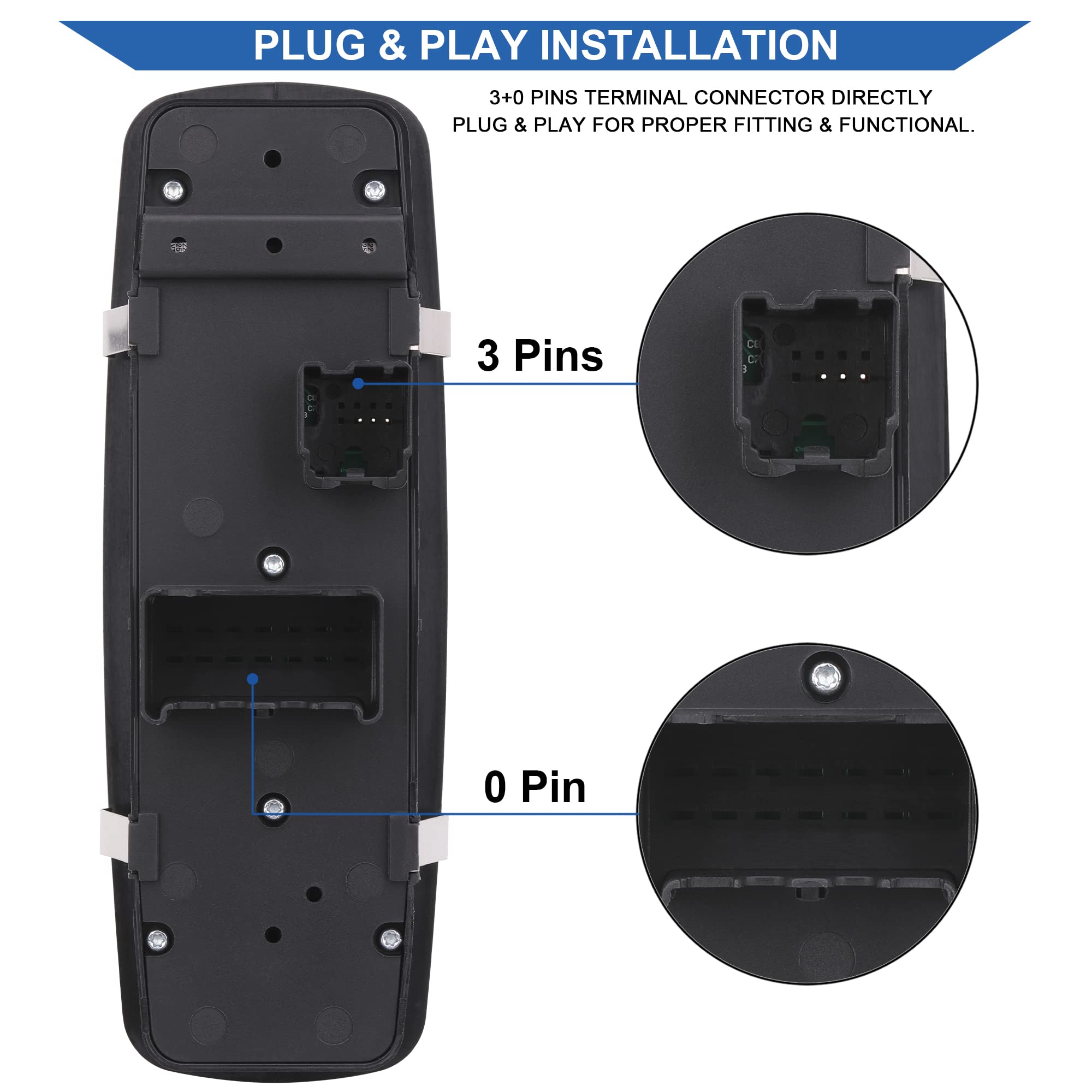 Master Power Window Switch Driver Side For Dodge Grand Caravan 2012-2017, Chrysler Town & Country, Ram C/V