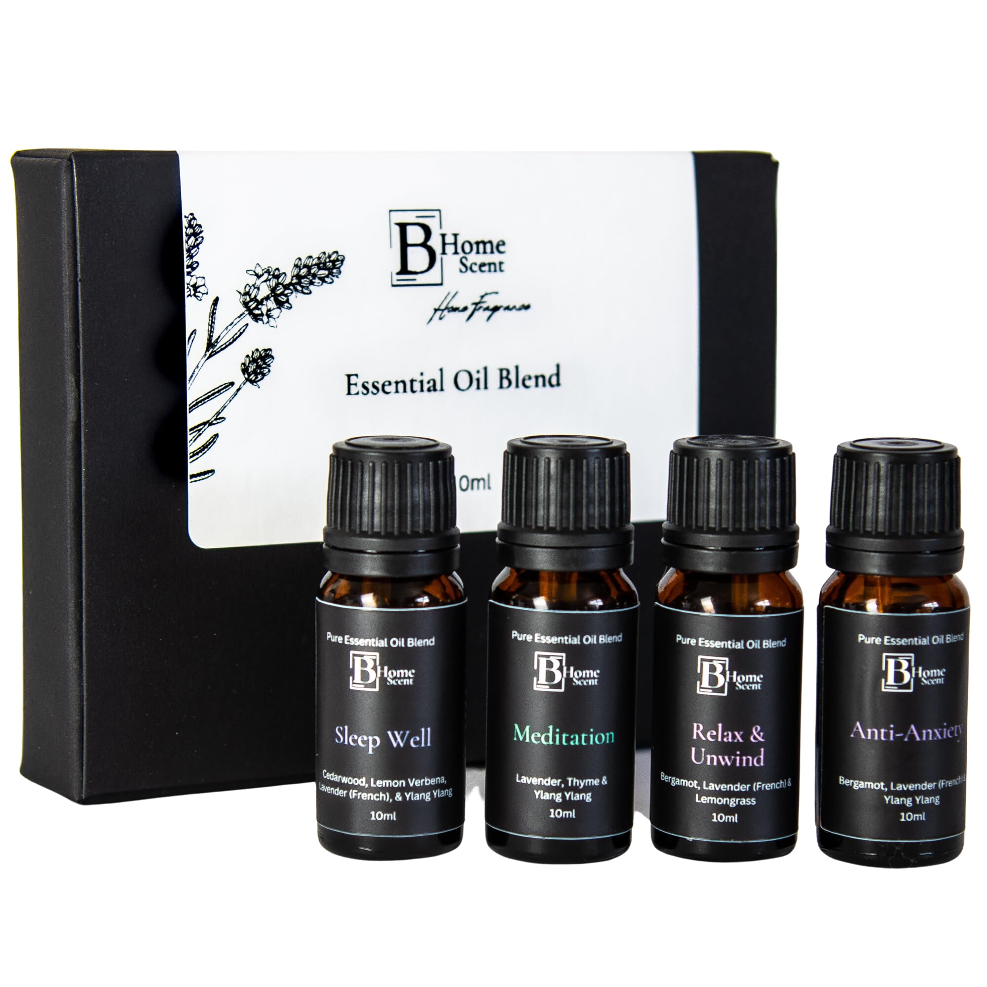Sleep & Relax Essential Oil Set – 100% Pure & Natural Aromatherapy for Calming, Anxiety Relief & Better Sleep, Perfect for Diffusers & Meditation, UK Made