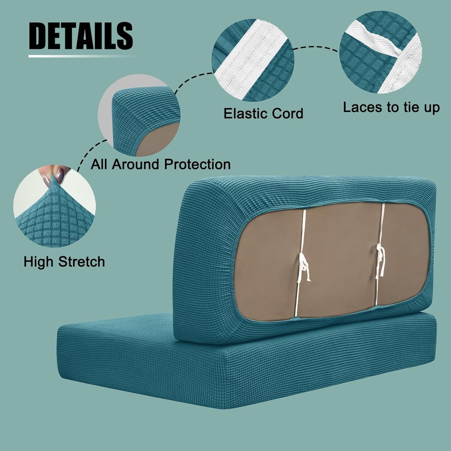 RV Dinette Kussenhoezen Booth Set Print Camper Kussen Slipcover Stretch 2 Seat Sofa Stoel Cover Bruin