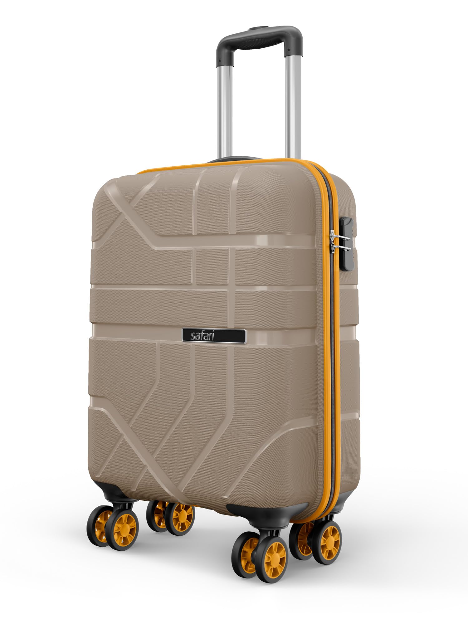 Broadway 8 Wheels 55cm Cabin Size Trolley Bag, Hard Case Polypropylene, 360 Degree Wheeling Carry-on Luggage for Men & Women, Suitcase for Travel, Trolley Bags for Travel, Fossil-image-33