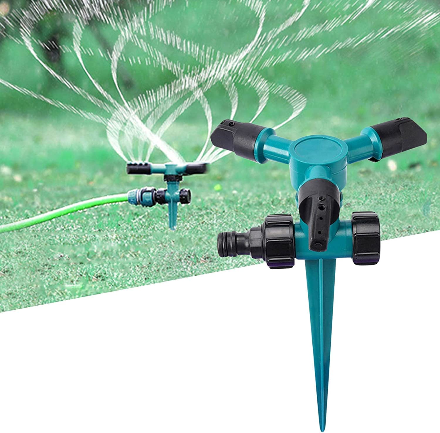 Lukzer 360 Degree Rotating Raised Garden Lawn Water Sprinkler Garden Hose Automatic Sprinkler (23cm) (B0BMMHW9GP) Amazon Price History, Amazon Price Tracker