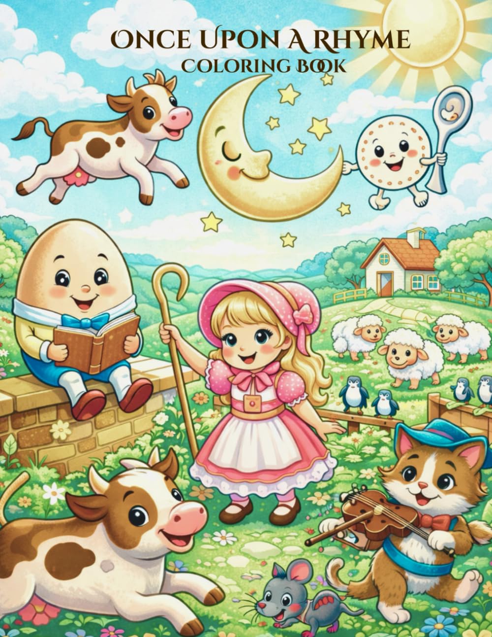 Once Upon A Rhyme: Classic Nursery Rhymes to Read and Color