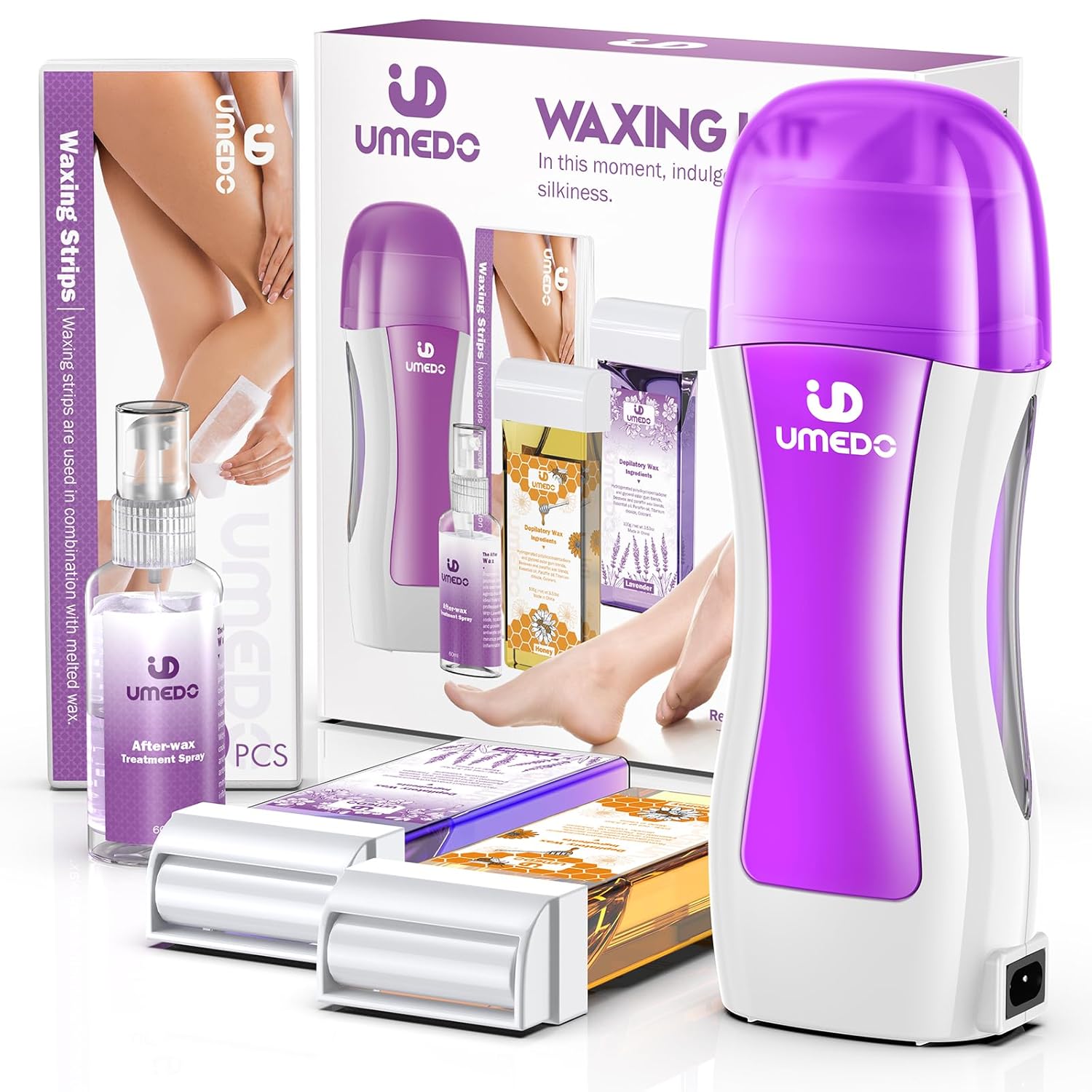 Umedo Roll On Waxing Kit, Waxing Roller for Larger Areas