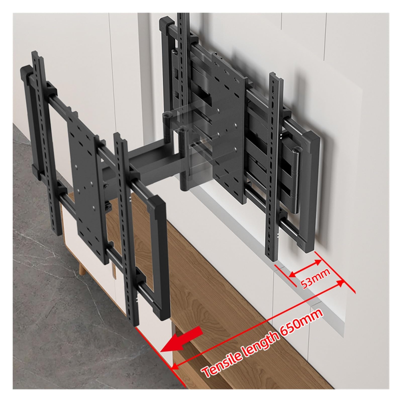 Montaje De 50-100 PulgadasPanel Plano LCD LED, Brazo De 85 Kg, MAX VESA 800x600 Mm Y9, Soporte De Pared Giratorio for TV,
