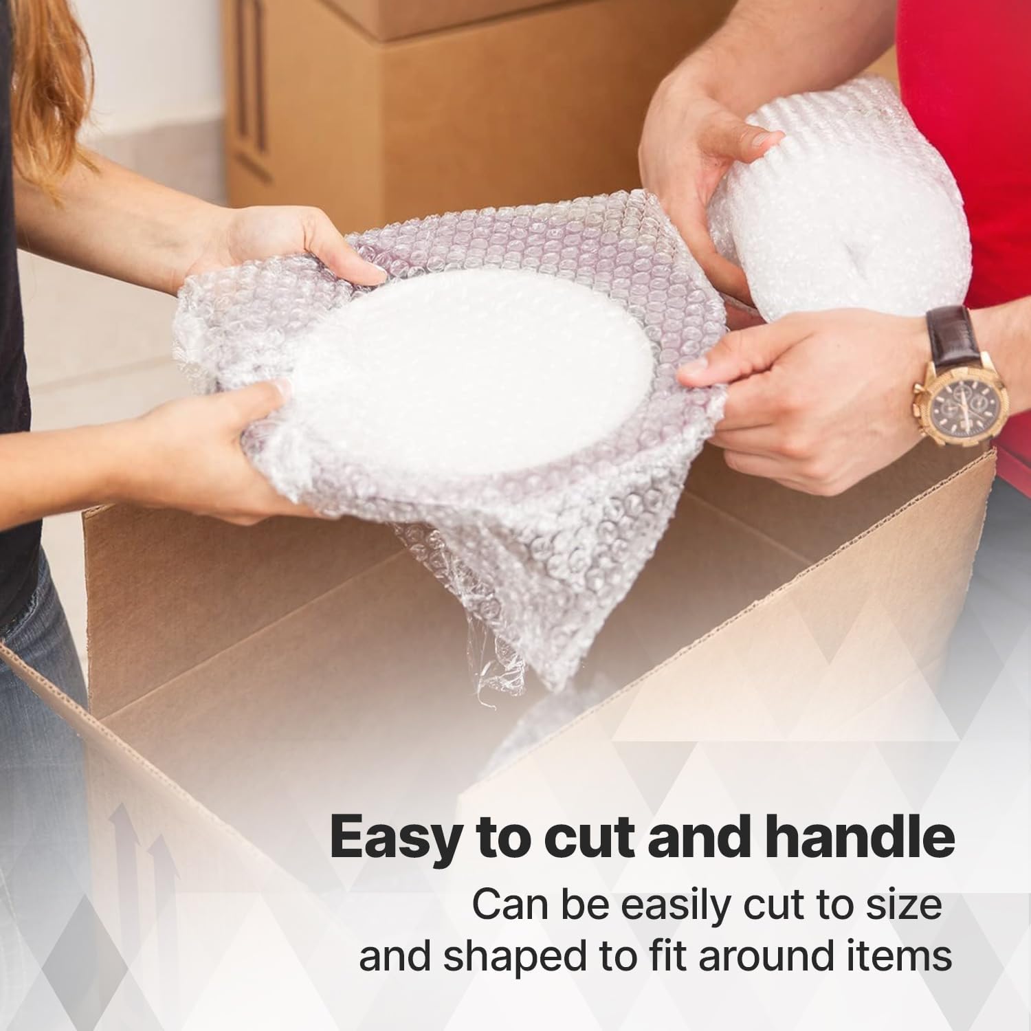 delka Large Bubble Wrap Premium Quality Material for Fragile Items, Moving, Storage & Shipping, Easy to use Perforated Design, Environmentally Friendly and Cost Effective (300mm x 10m)