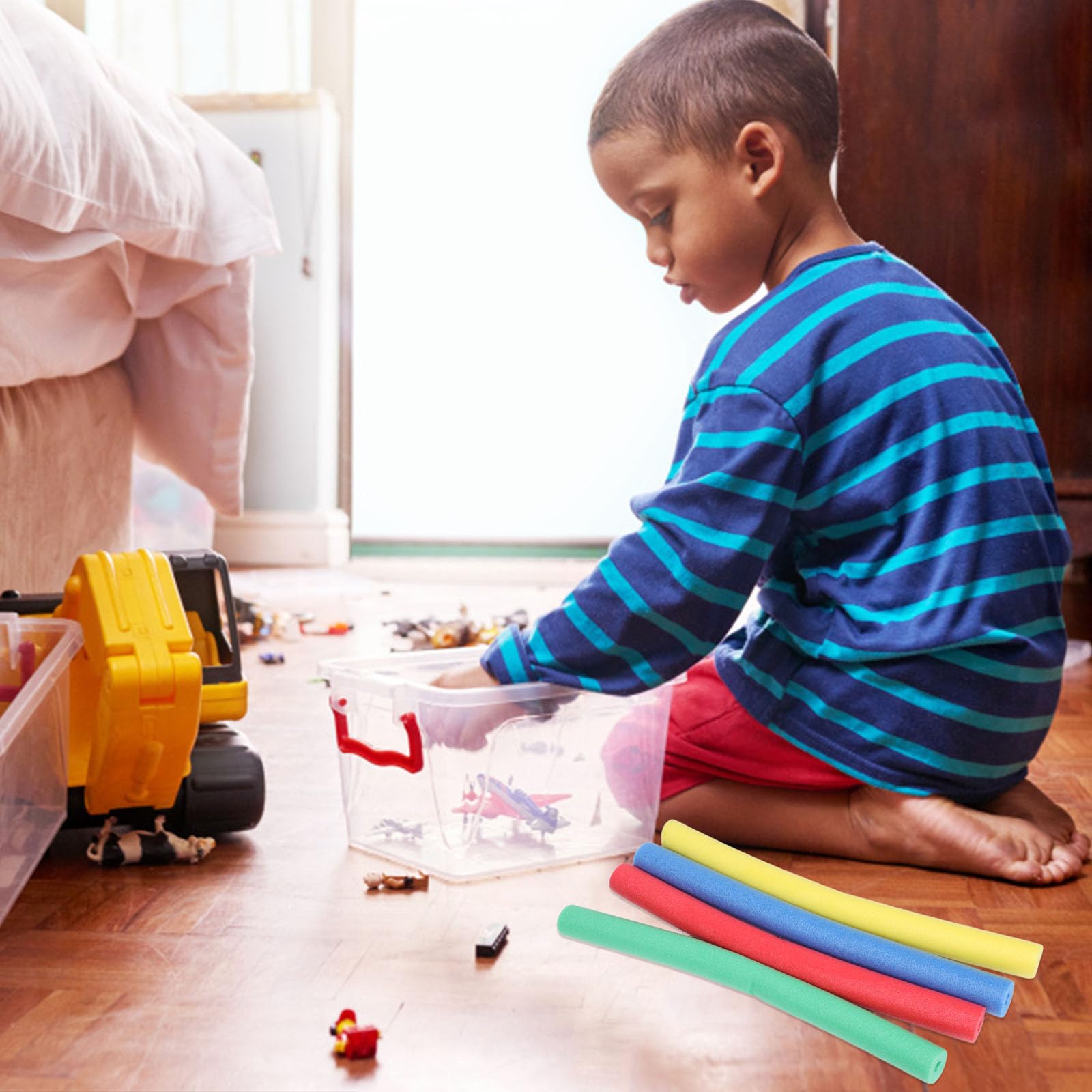 Toddmomy Bastoni in Spugna Leggeri per Giochi All'aperto, Bastoni da Staffetta per Bambini