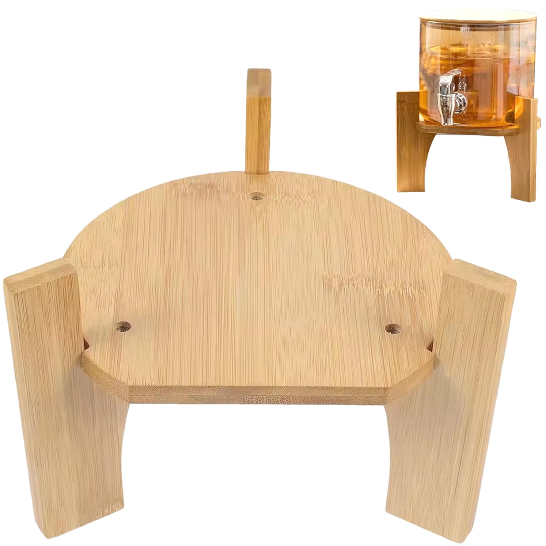 CNAFGBGG Drink Dispenser Stand, 7.5 Inch Portable Wooden Water Dispenser Stand, Ideal for Drinks, Beverages, Lemonades, Juices.